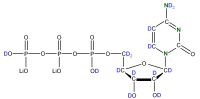 U-2H 15N Cytidine 5'- triphosphate lithium salt  solution
