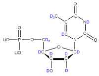 U-2H Thymidine 5'- monophosphate lithium salt  solution