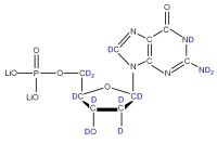 U-2H Deoxyguanosine 5'- monophosphate lithium salt  solution