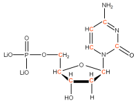 U-13C Deoxycytidine 5'- monophosphate lithium salt  solution