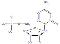 U-2H U-15N Deoxycytidine  5'- monophosphate lithium salt  solution