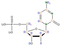 U-2H U-13C U-15N  Deoxycytidine  5'-monophosphate lithium salt  solution