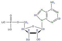 U-2H U-15N Adenosine 5'- monophosphate lithium salt  solution