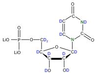 U-2H U-15N Uridine 5'- monophosphate  lithium salt solution